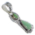 Southwest Turquoise Flower Sterling Silver Jewelry Pendant CX46673
